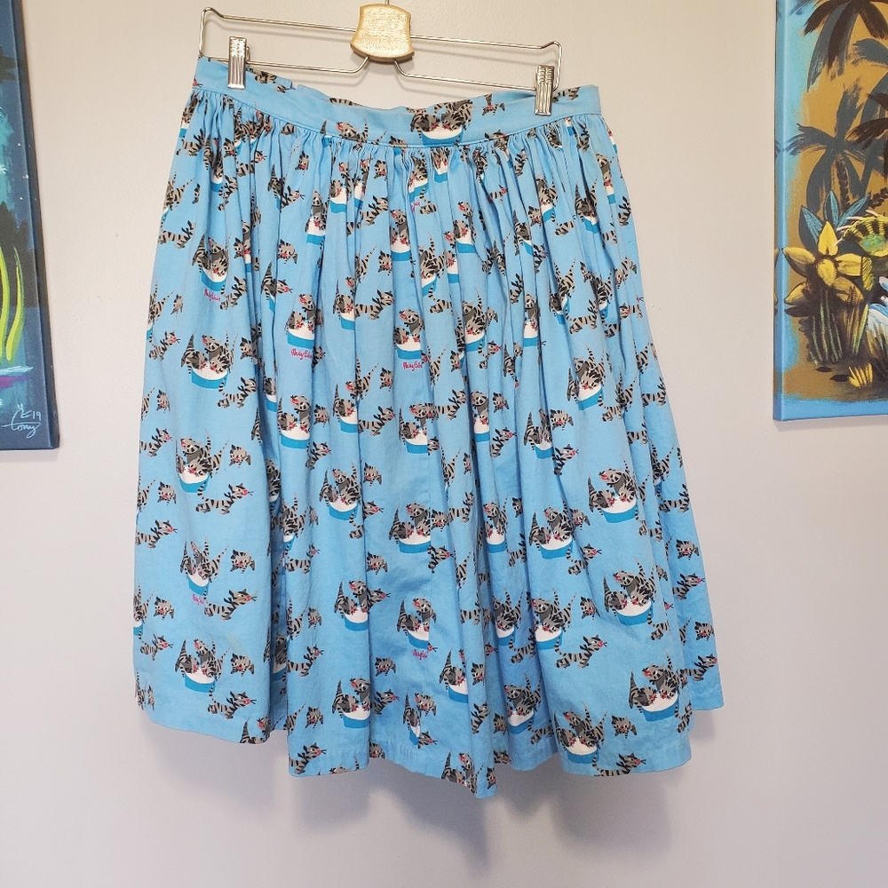 Pinup Couture Mary Blair Kitten Print Jenny Skirt